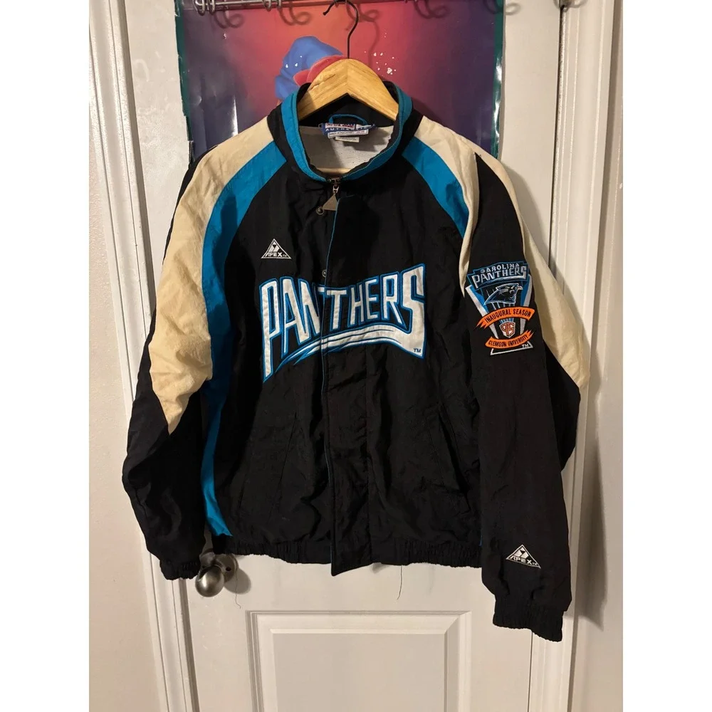 Vintage Carolina Panthers Apex One NFL Pro Line 1995 Inaugural Season Jacket M